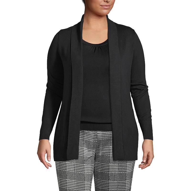 Plus Size Lands End Shawl Collar Cardigan Sweater, Womens Product Image