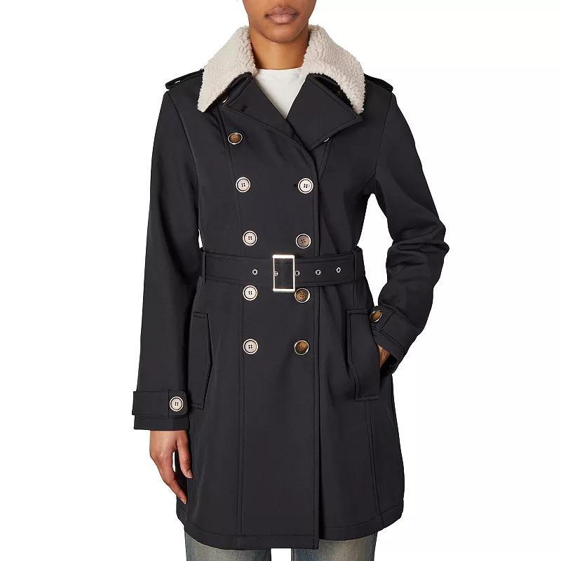 Womens Nicole Miller Soft Shell Trench Coat Product Image