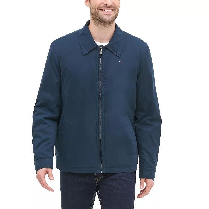 Tommy Hilfiger Mens Classic Front-Zip Filled Micro-Twill Jacket Product Image