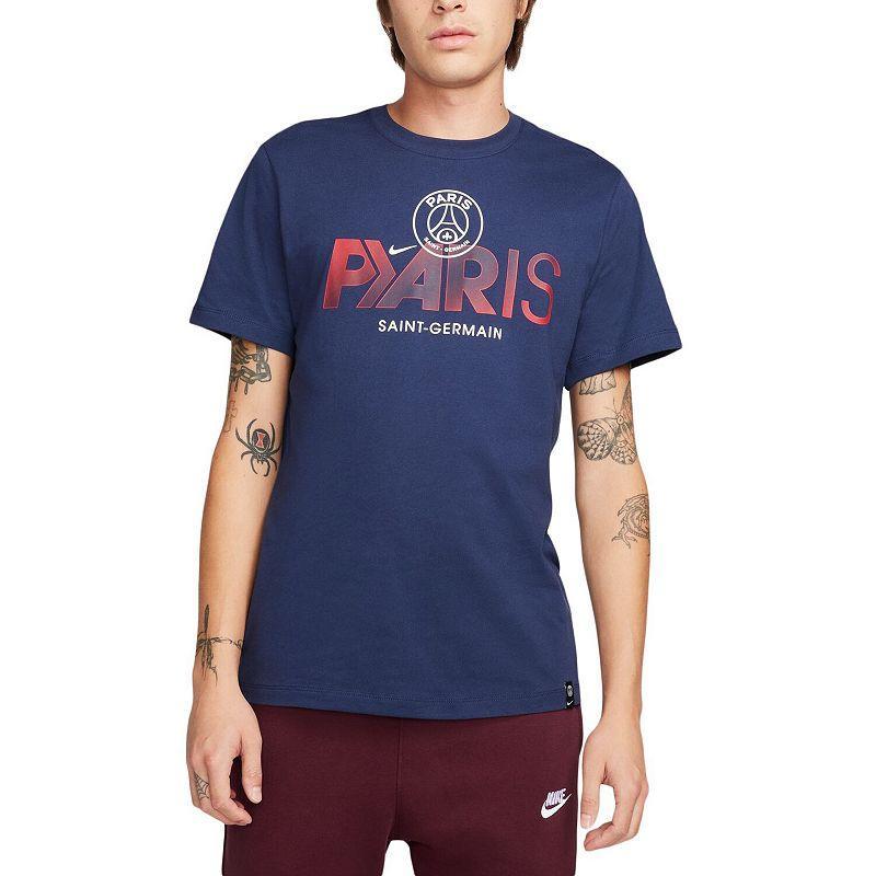 Mens Nike Navy Paris Saint-Germain Mercurial Sleeve T-Shirt Psg Blue Product Image