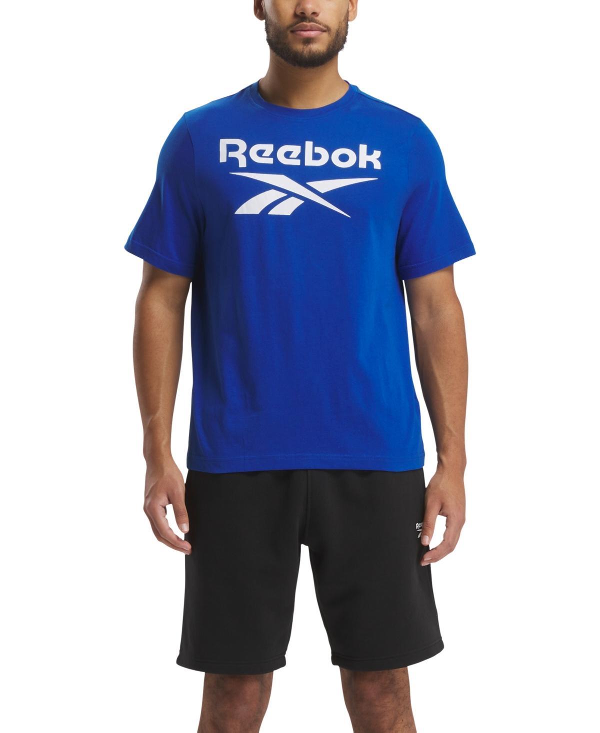 Reebok Mens Identity Stacked Logo T-Shirt - Dark Grey Heather Product Image