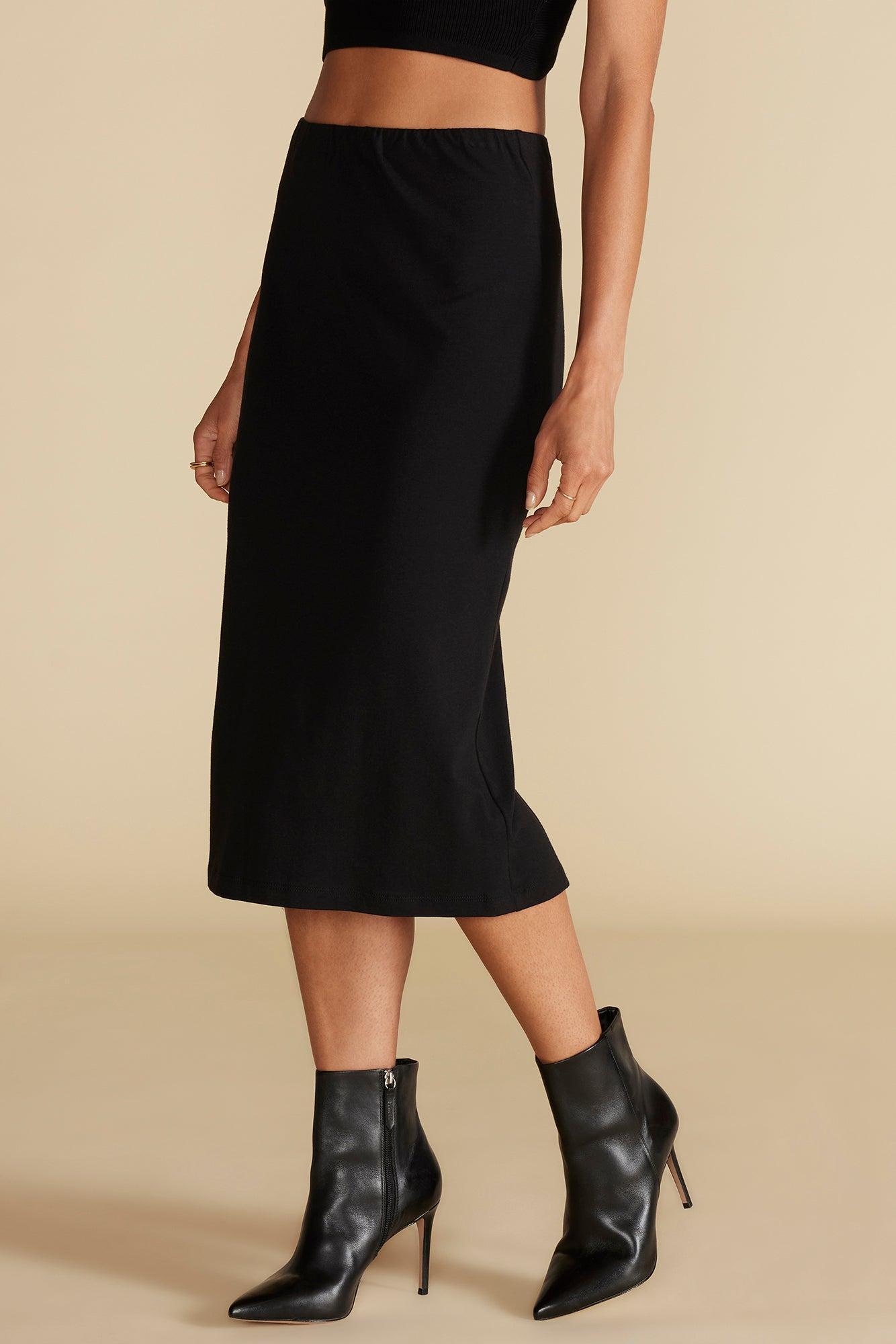 Masha Reverie Knit Skirt - Black Product Image