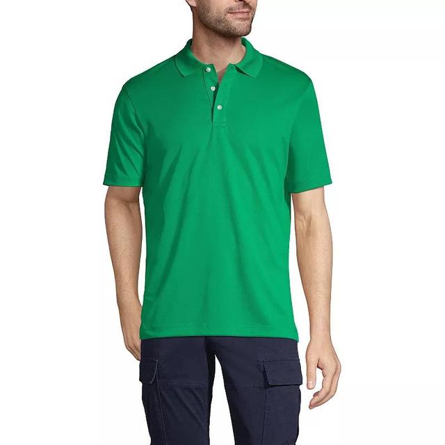 Mens Lands End Short Sleeve Moisture-Wicking Active Polo Shirt Vibrant Green Product Image