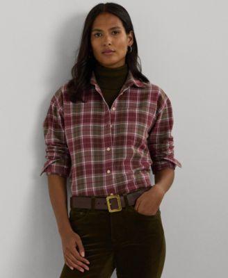 Lauren Ralph Lauren Womens Checked Plaid Shirt product image