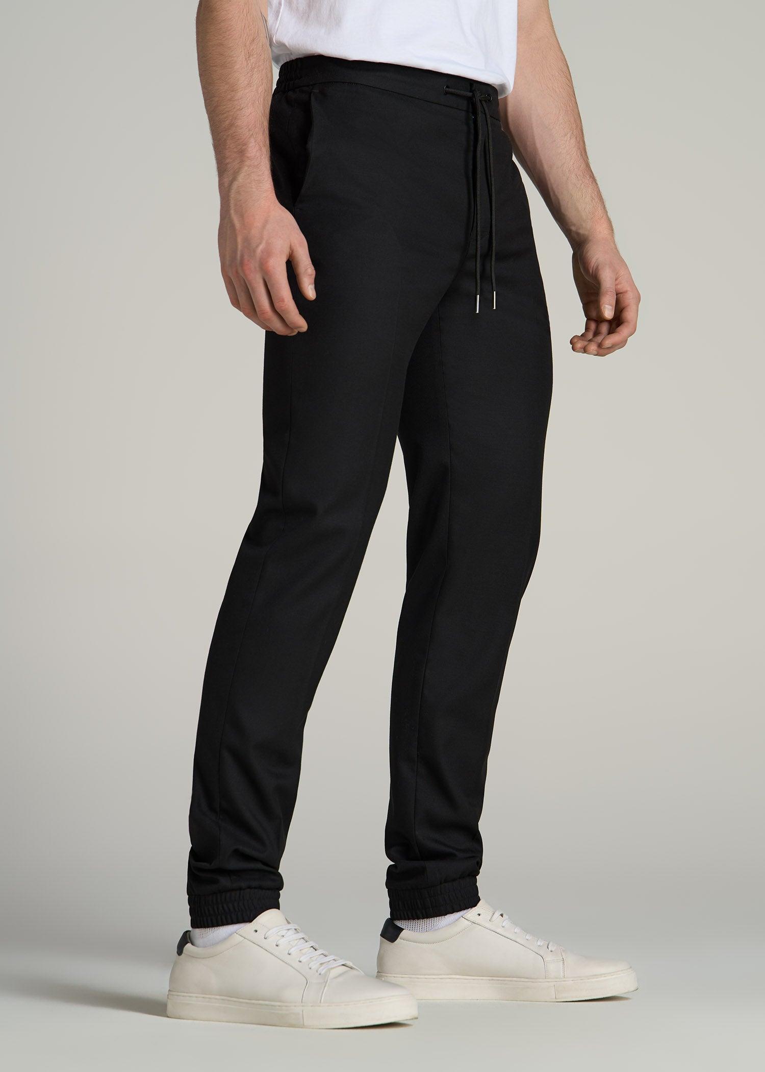 Jogger Dress Pants for Tall Men in Black Product Image