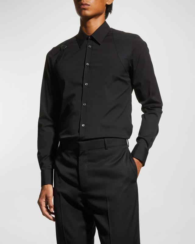 Alexander McQueen Harness Stretch Poplin Mens Button-Up Shirt Product Image