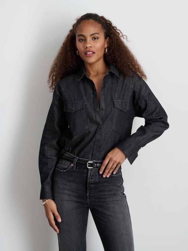 Santa Fe Shirt in Black Denim Female Product Image