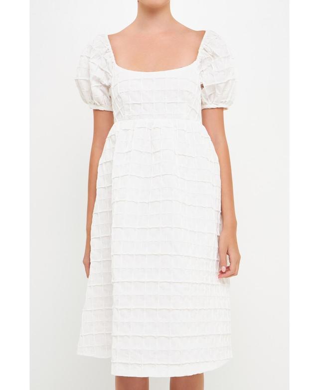 Womens Texture White Midi Dress Product Image