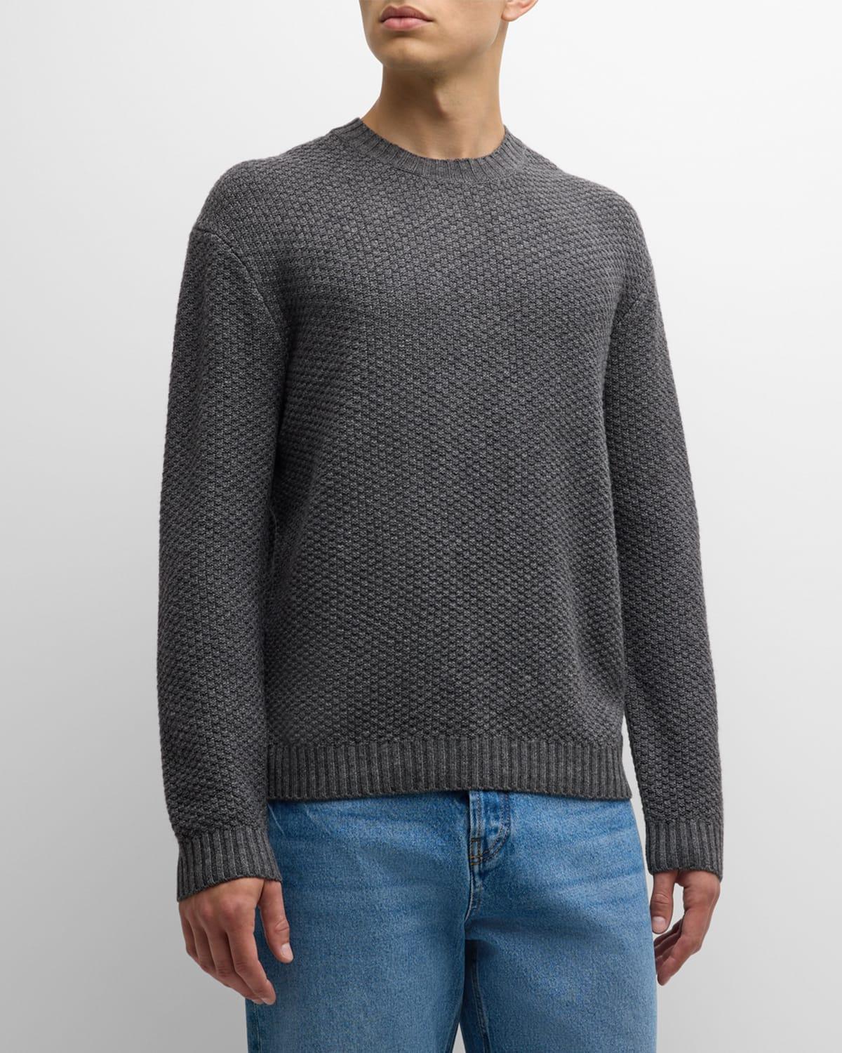 Mens Wool-Cashmere Textured Sweater Product Image