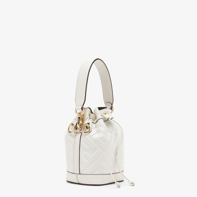 Mon TresorWhite leather mini-bag with FF motif Product Image