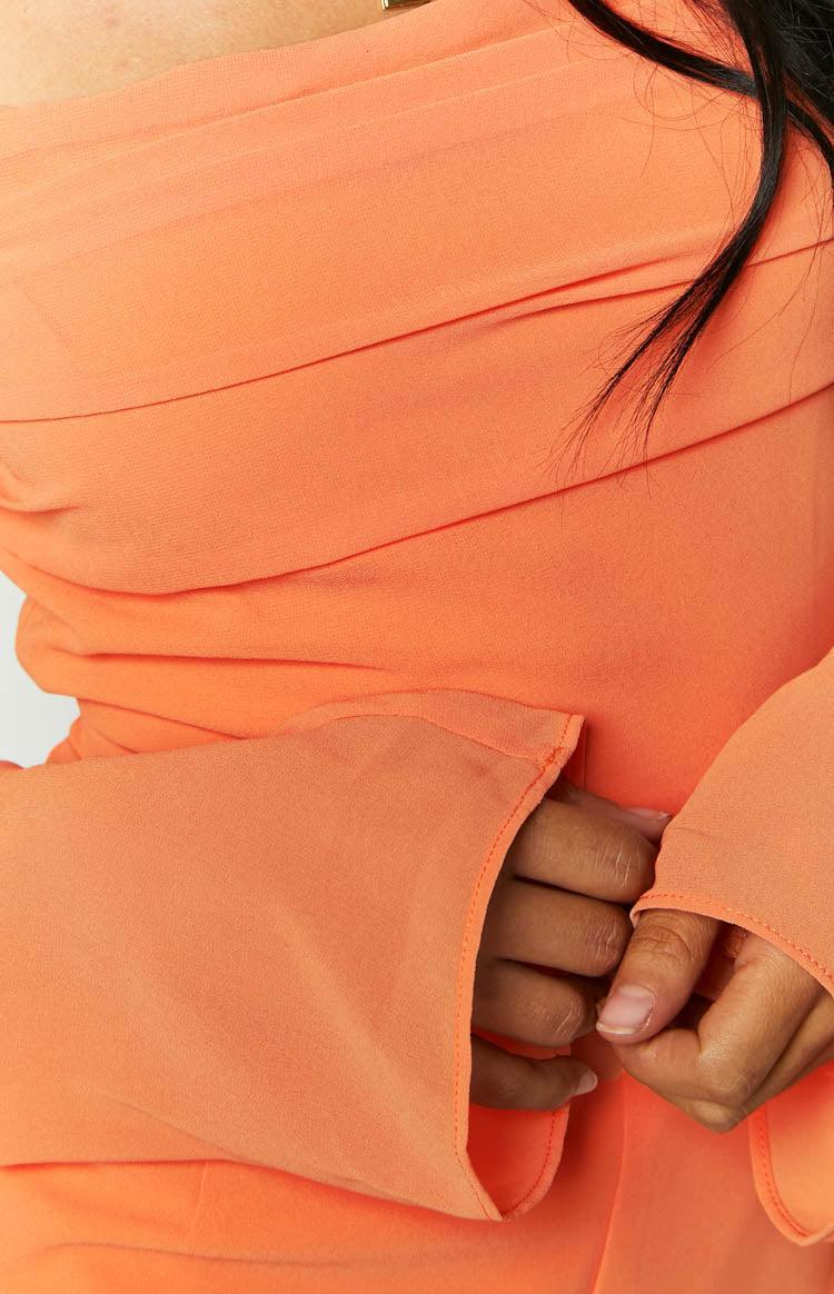 Oslo Orange Long Sleeve Playsuit Product Image