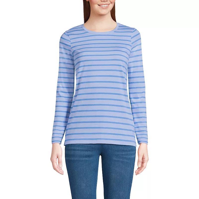 Petite Lands End Relaxed-Fit Supima Cotton Crewneck Tee, Womens Product Image