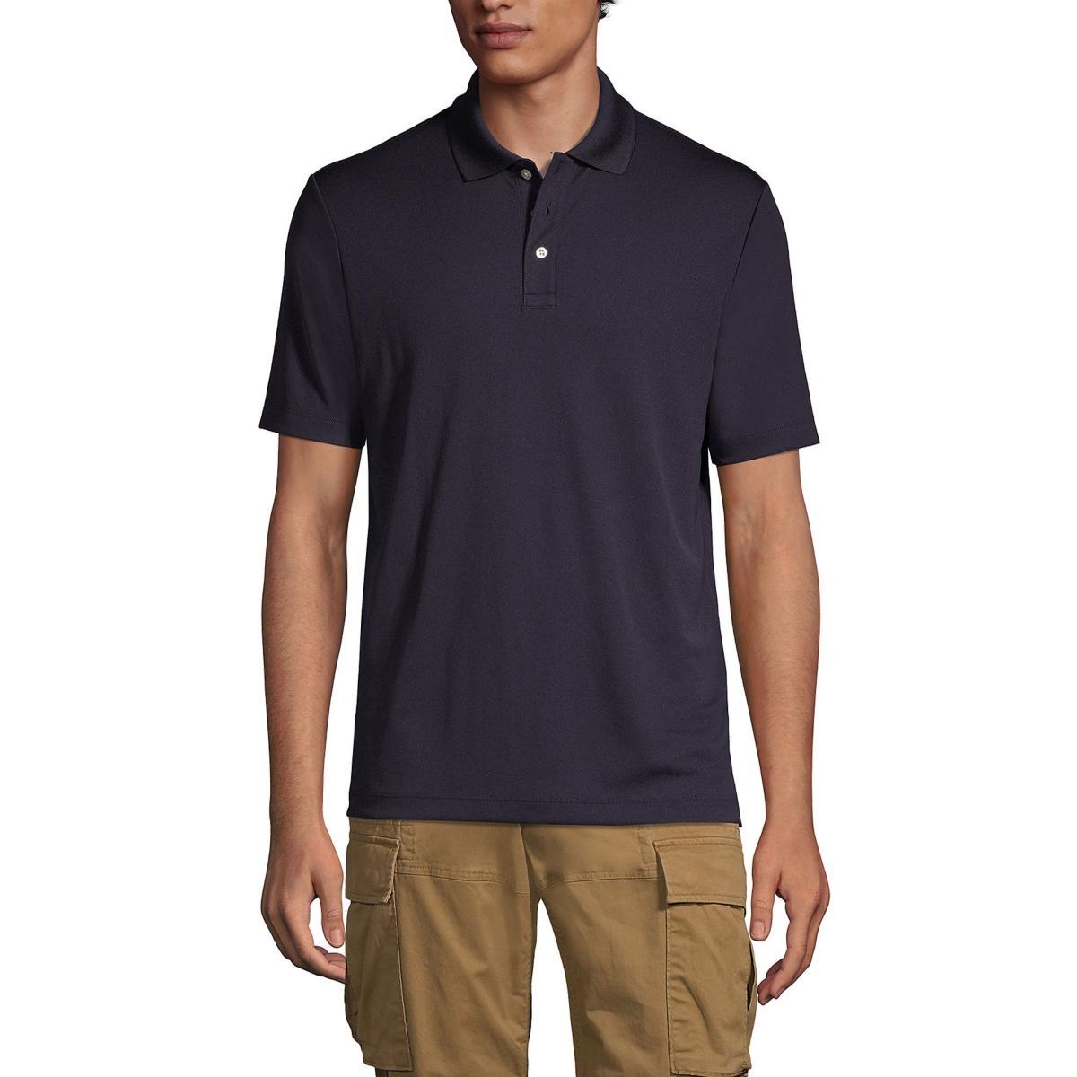 Mens Tall Lands End School Uniform Solid Active Polo True Blue Product Image