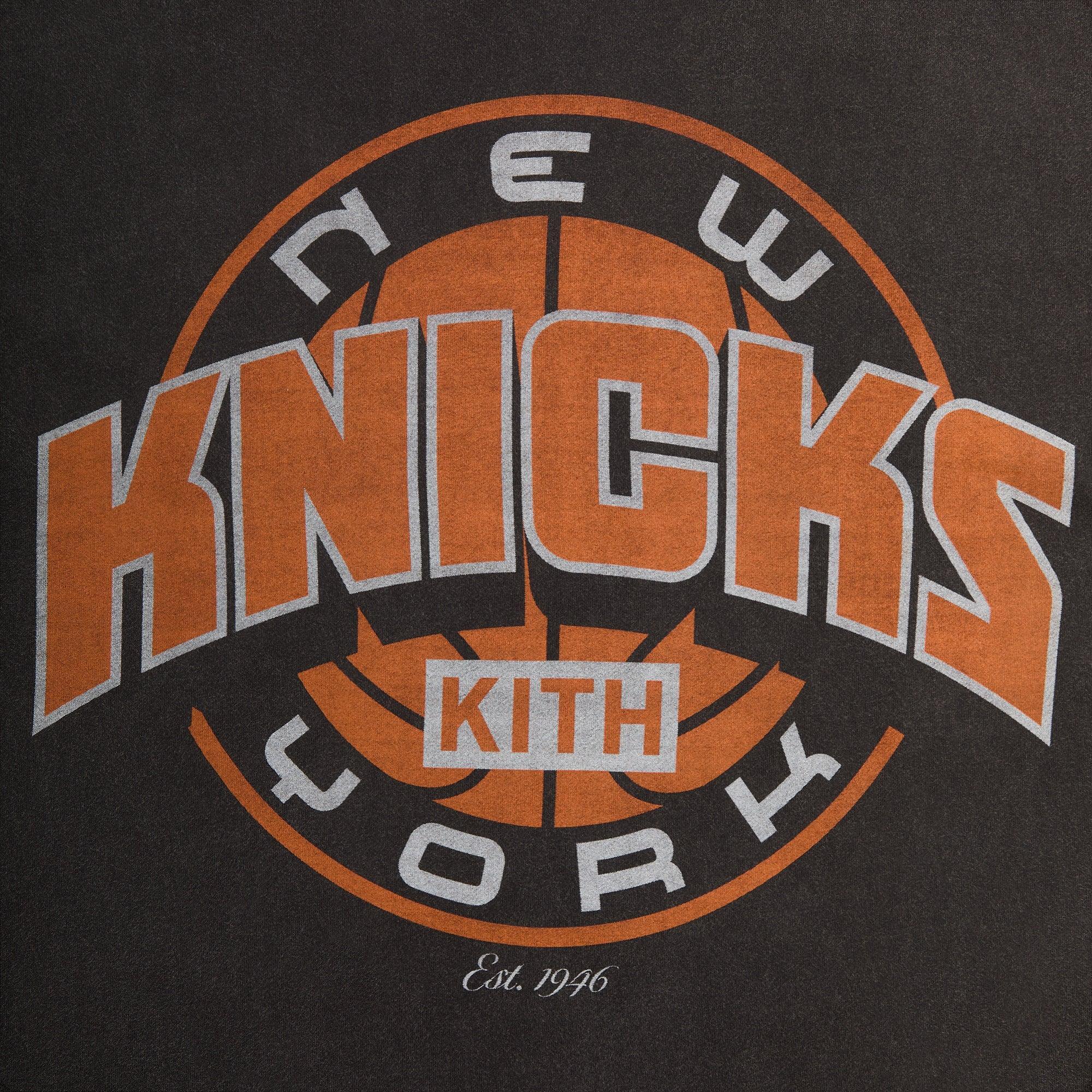 Kith for the New York Knicks Showtime Vintage Tee - Black Male Product Image