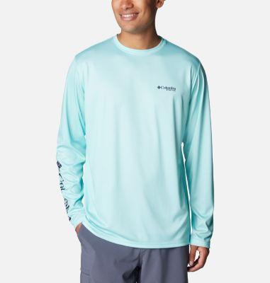 Columbia Men's PFG Terminal Tackle Fins and Stripes Long Sleeve Shirt- Product Image