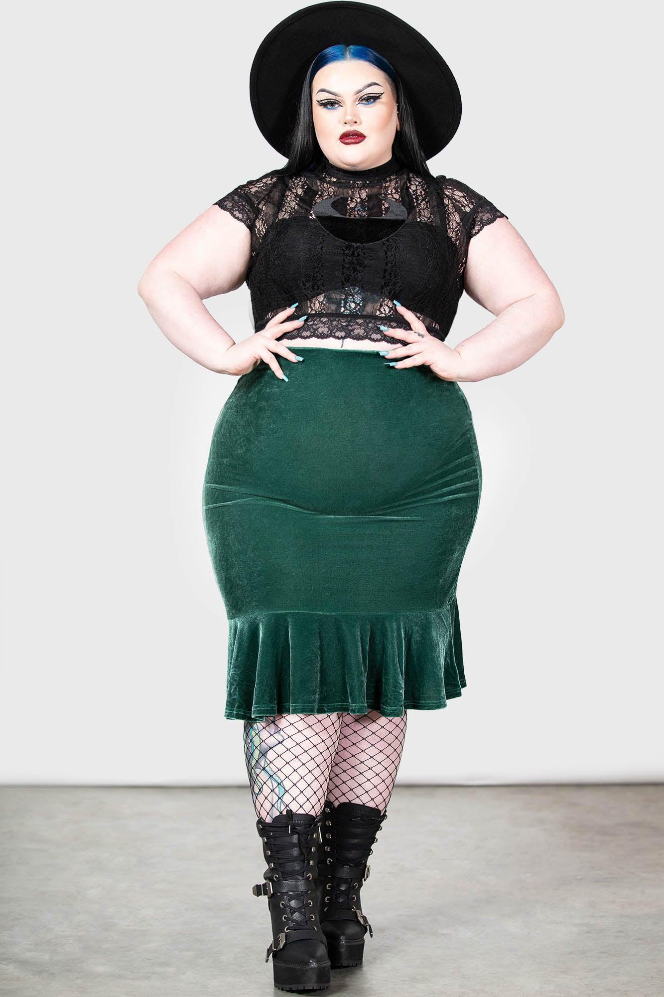 Drusilla Midi Skirt [GREEN] [PLUS] Female Product Image