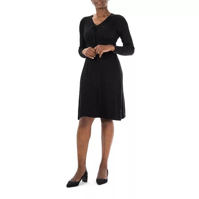 Womens Nina Leonard Ribbed A-Line Sweaterdress Product Image