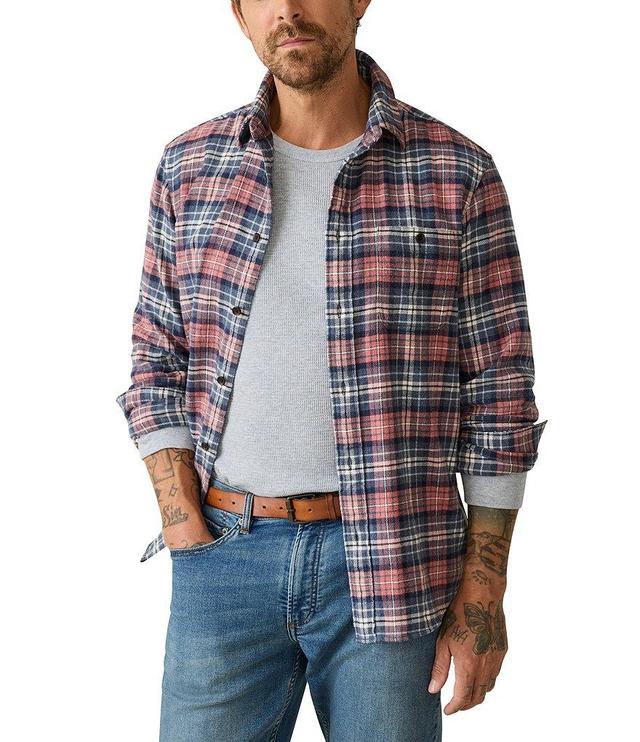 Faherty Super Brushed Stretch Flannel Medium Plaid Long Sleeve Woven Shirt Product Image