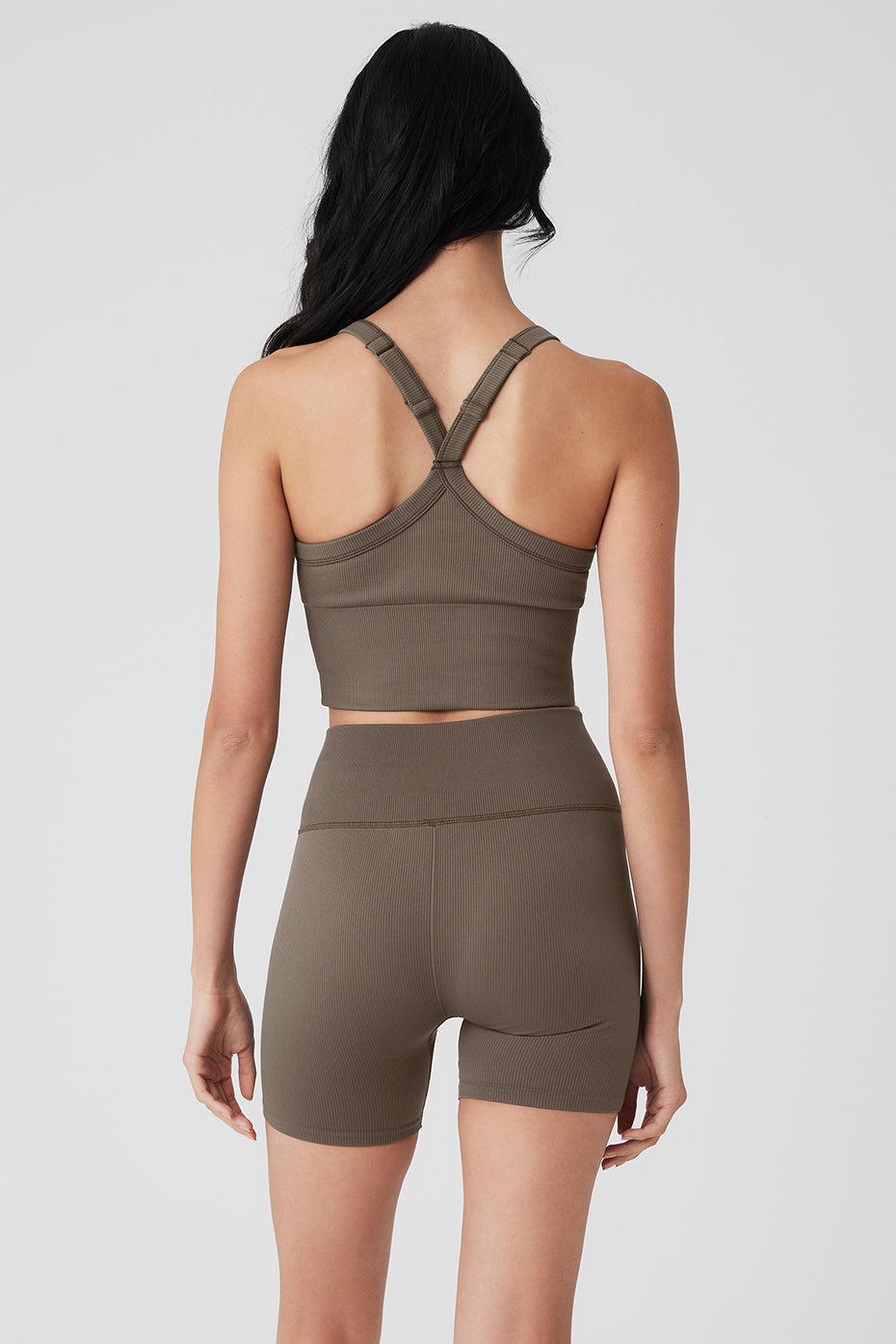 Seamless Ribbed Favorite Bra Tank - Olive Tree Female Product Image