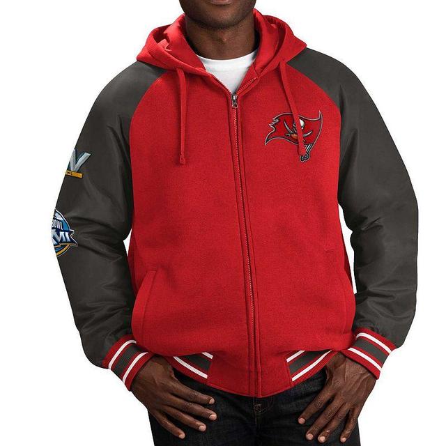 Mens G-III Sports by Carl Banks Tampa Bay Buccaneers Defender Raglan Full-Zip Hoodie Varsity Jacket Product Image