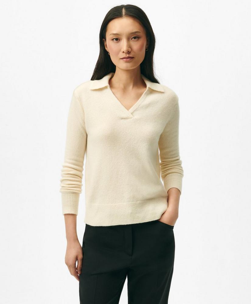 Johnny Collar Sweater in Merino Wool-Cashmere Blend Product Image