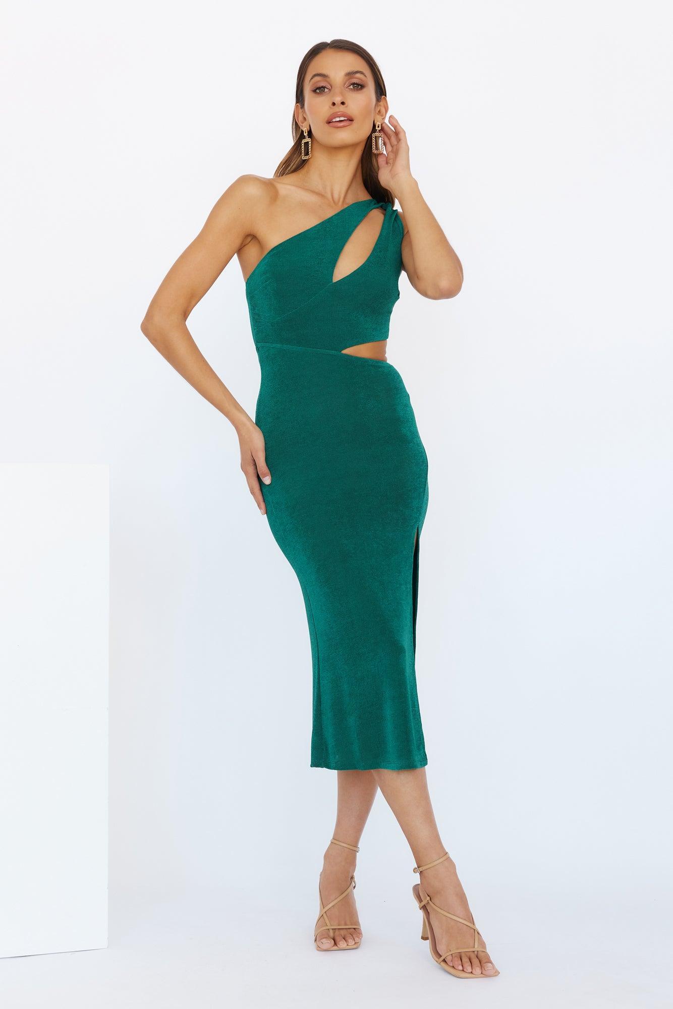 Ring Ring Midi Dress Emerald Product Image