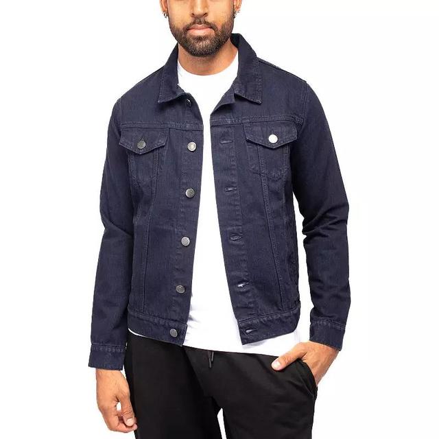 Mens Xray Washed Denim Jacket Blue Product Image