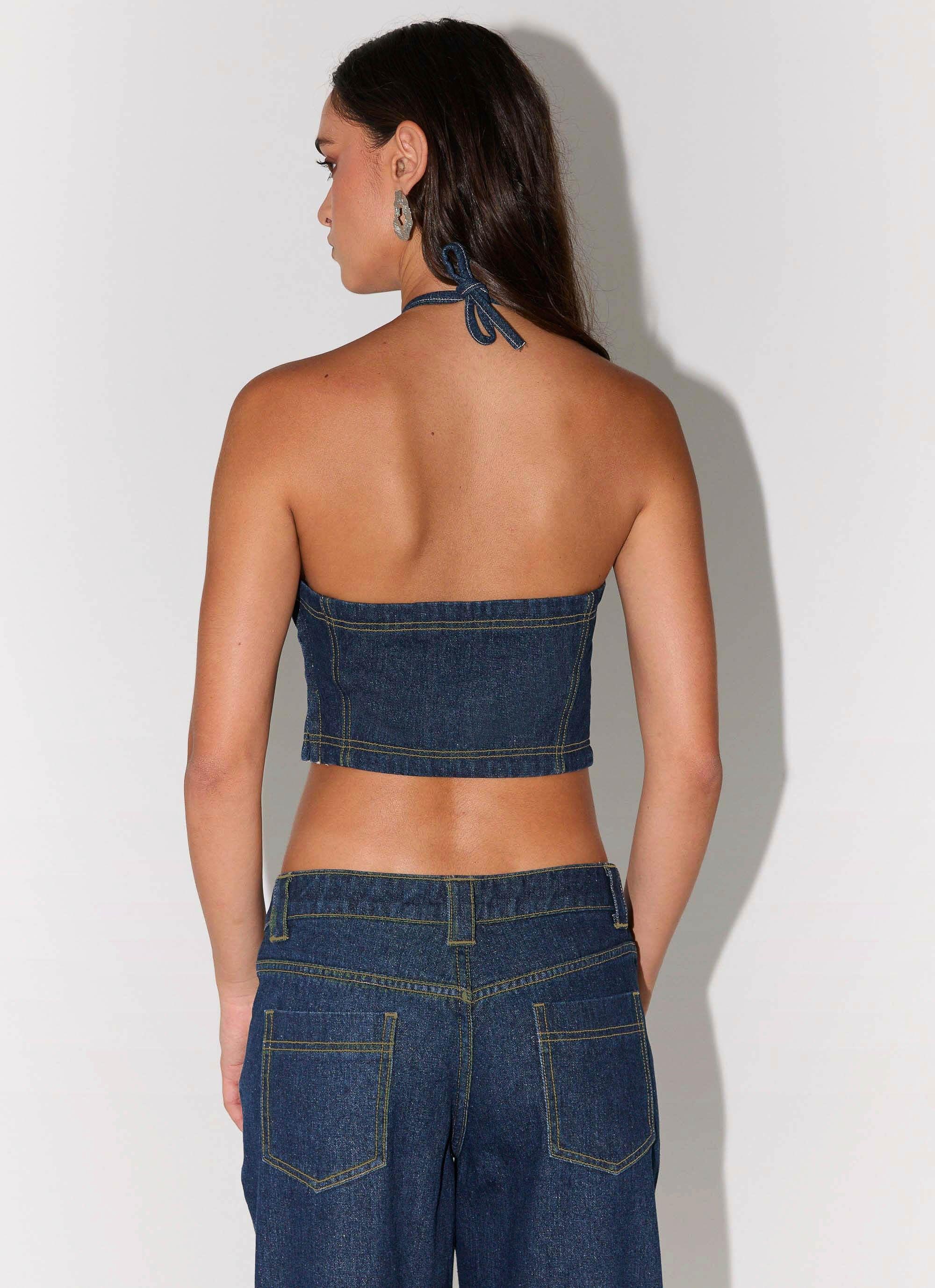 Rebel Blues Denim Top - Indigo Product Image