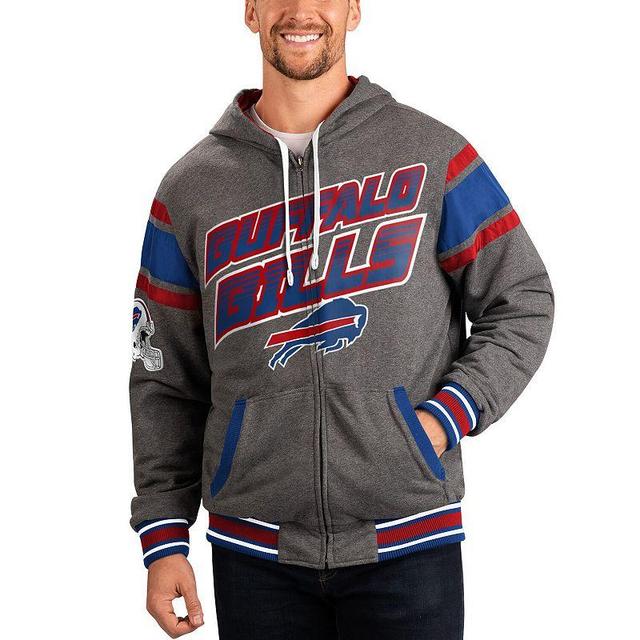 Mens G-III Sports by Carl Banks Royal/Gray Buffalo Bills Extreme Full Back Reversible Hoodie Full-Zip Jacket Product Image