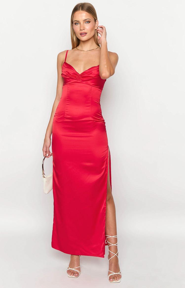 Honey Red Maxi Dress Product Image