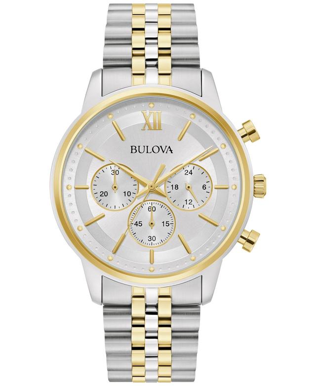 Bulova Men's Classic Chronograph Two-Tone Stainless Steel Bracelet Watch 41mm, Created for Macy's - Two-tone Product Image