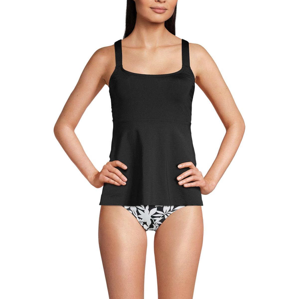 Lands End Womens Mastectomy Flutter Tankini Top Product Image