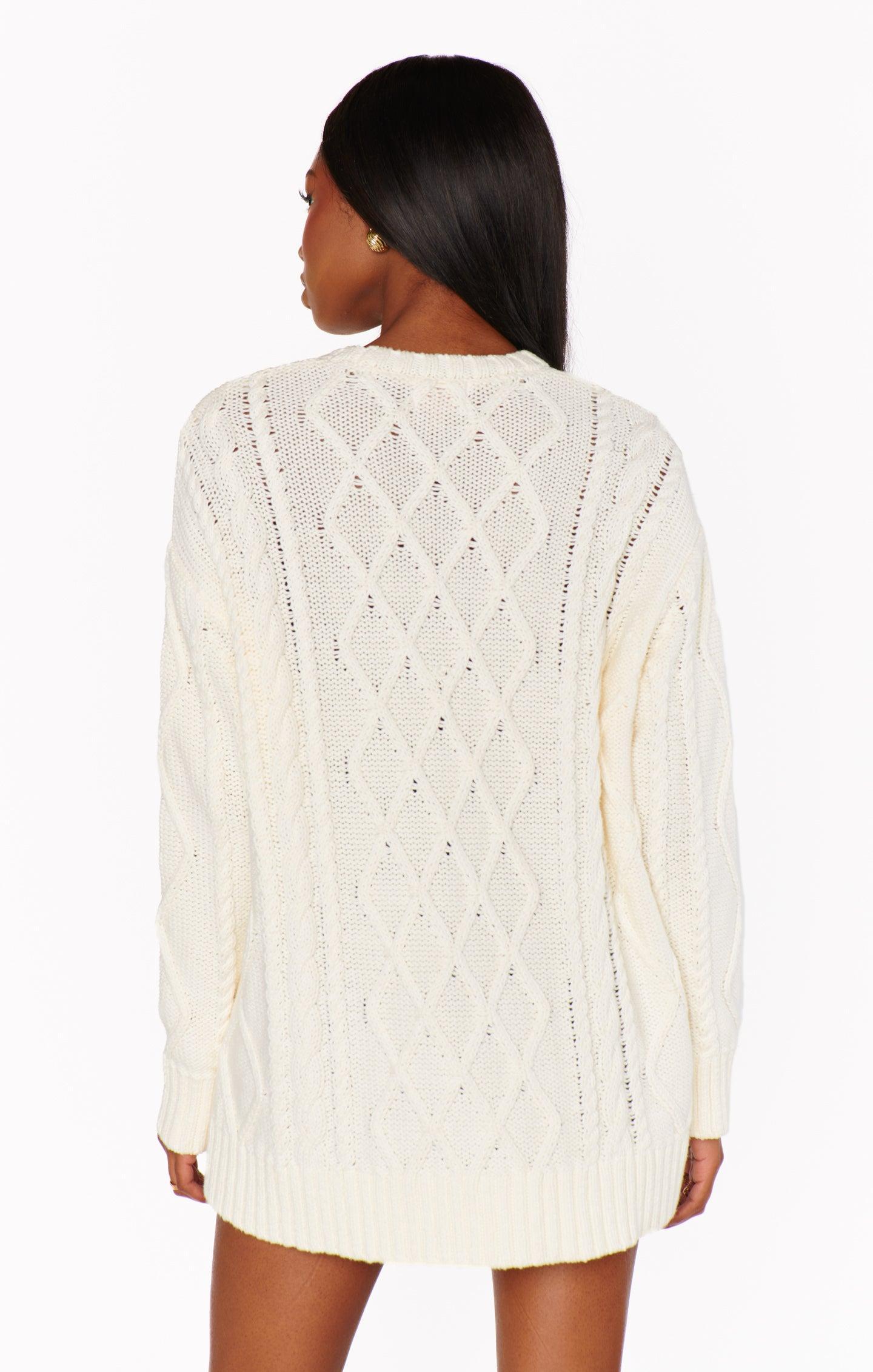 Day to Day Sweater ~ Cream Cable Knit Product Image