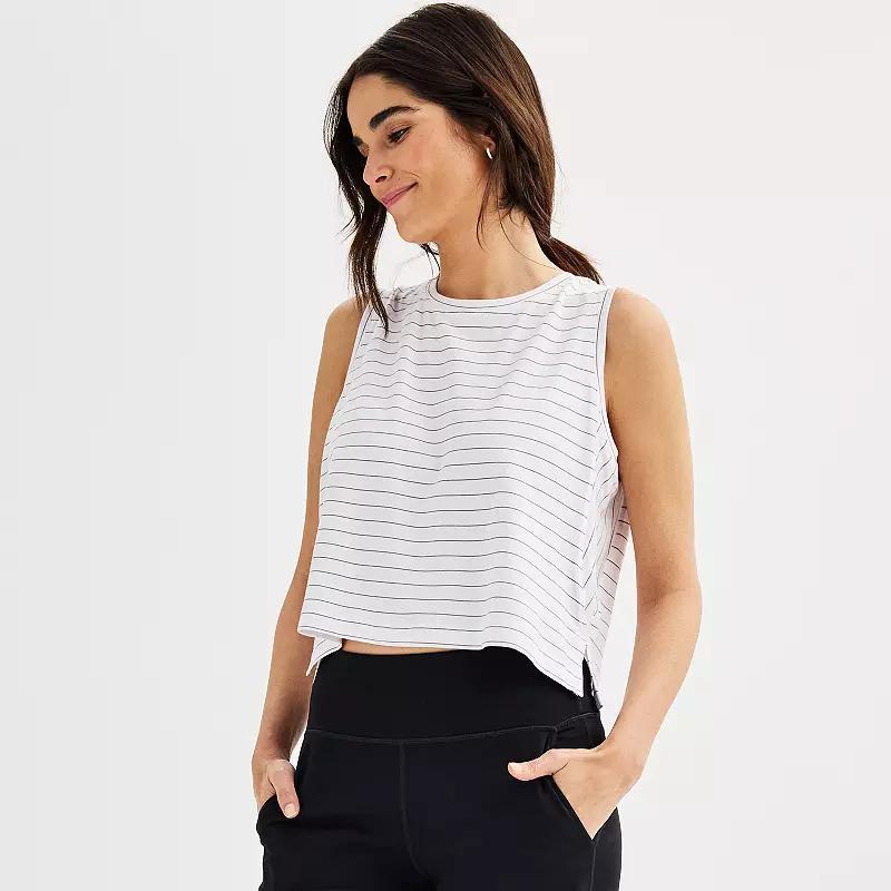 Womens FLX Side Gusset Cropped Tank Top Product Image