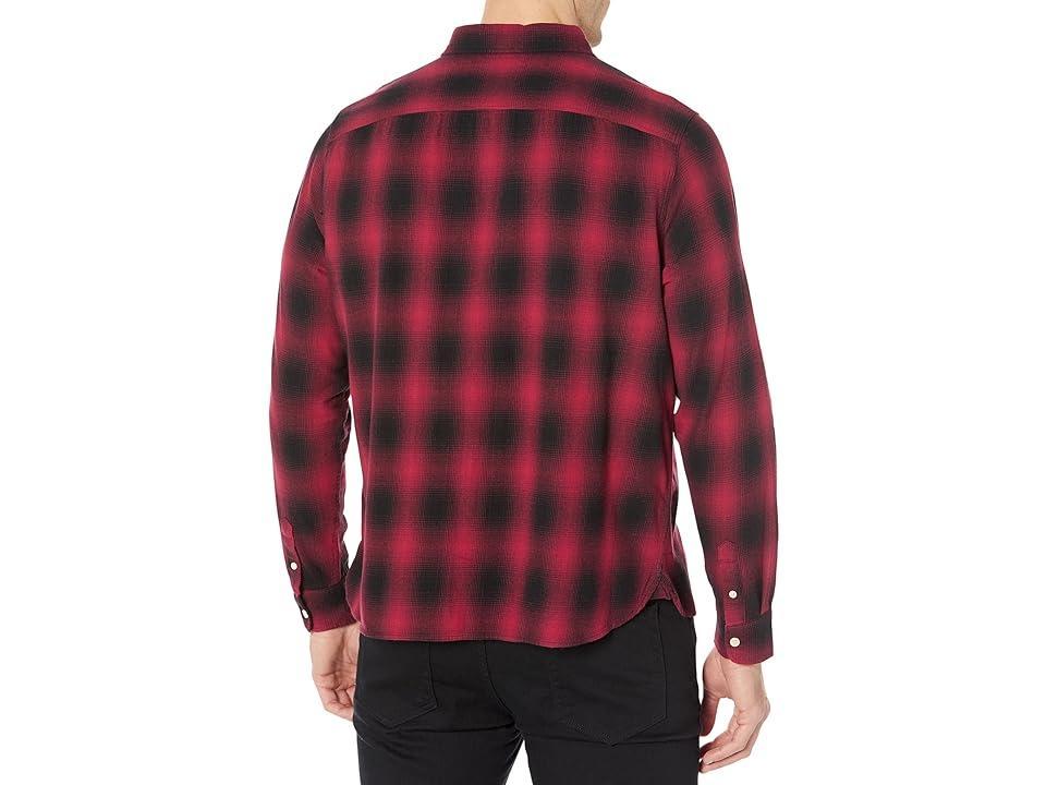 AllSaints Hoboken Long Sleeve Shirt Red) Men's Clothing Product Image