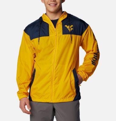 Mens Columbia West Virginia Mountaineers Flash Challenger Omni-Shade Full-Zip Windbreaker Hoodie Jacket Product Image