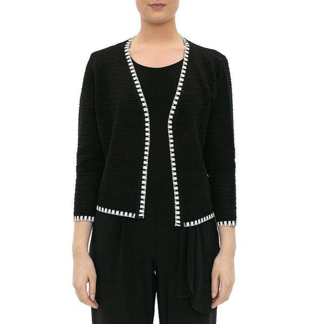 Womens Nina Leonard Waffle-Weave Bolero Jacket Product Image