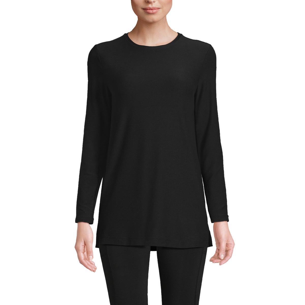 Lands End Womens Long Sleeve Performance Crew Neck Tunic Product Image