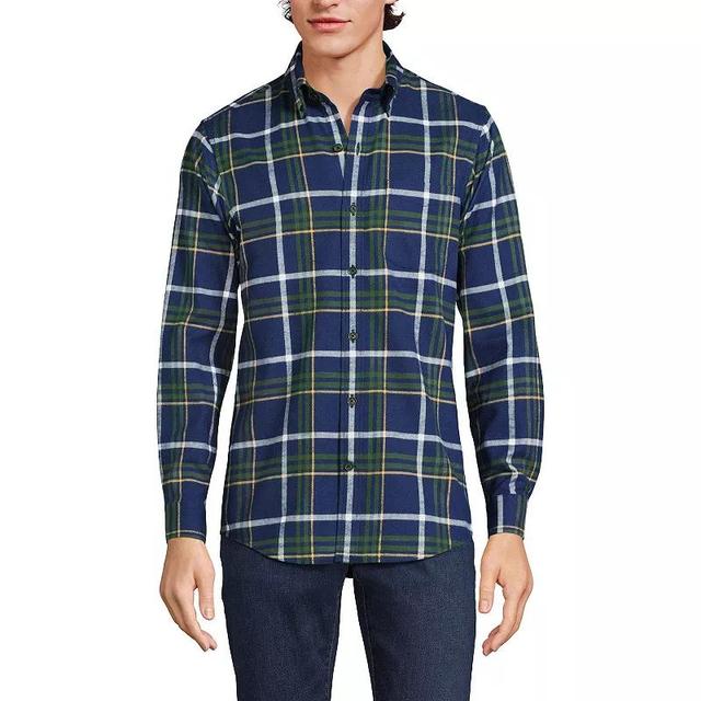 Mens Lands End Traditional-Fit Flagship Flannel Shirt Product Image