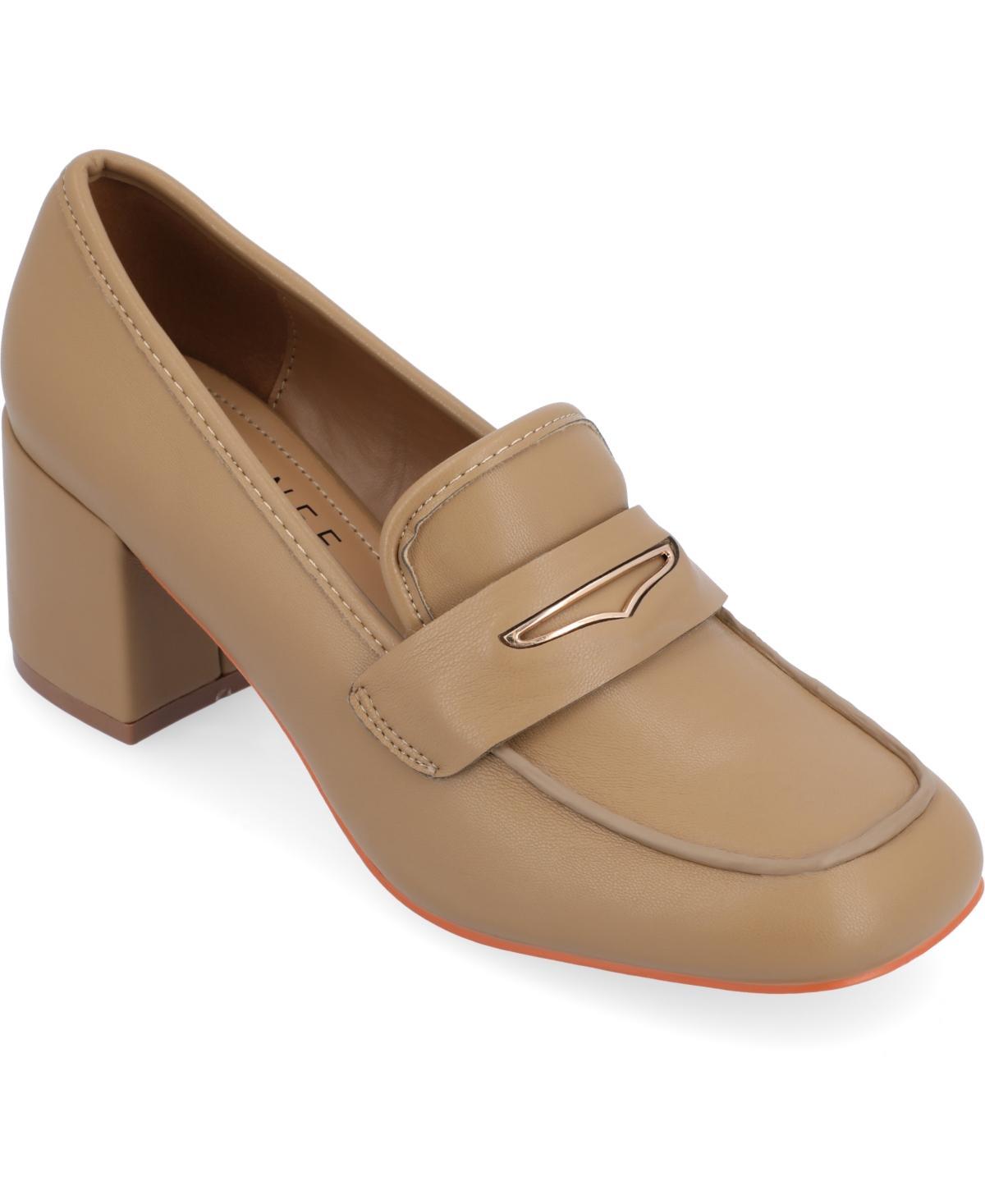 Journee Collection Womens Liyla Block Heel Loafers Product Image