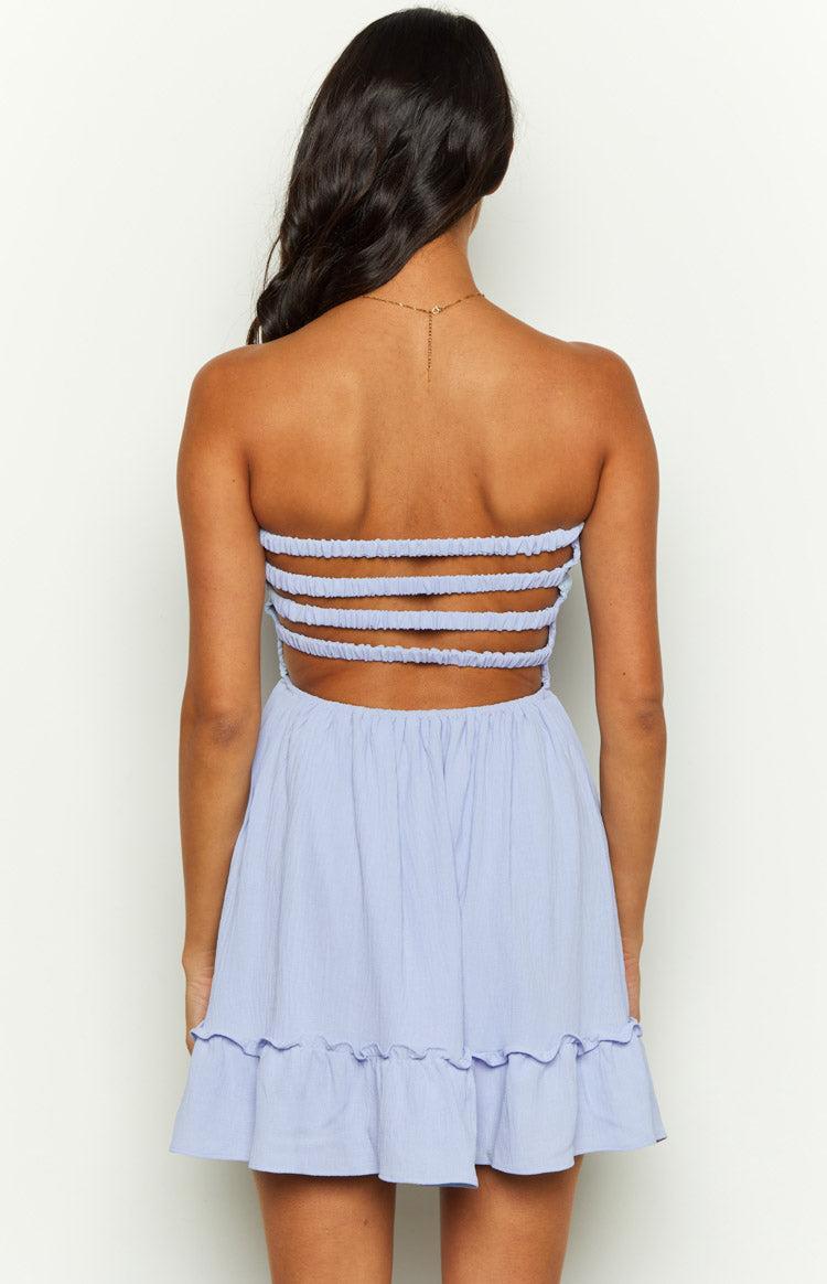 Sundazed Blue Strapless Mini Dress Product Image