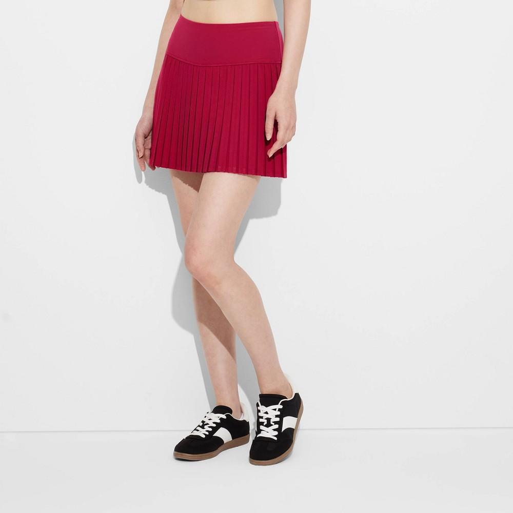 Womens Game Day Pleated Skort - JoyLab Dark Red L Product Image