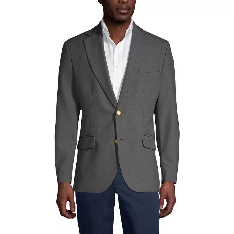 Mens Lands End Hopsack Blazer Blue Product Image