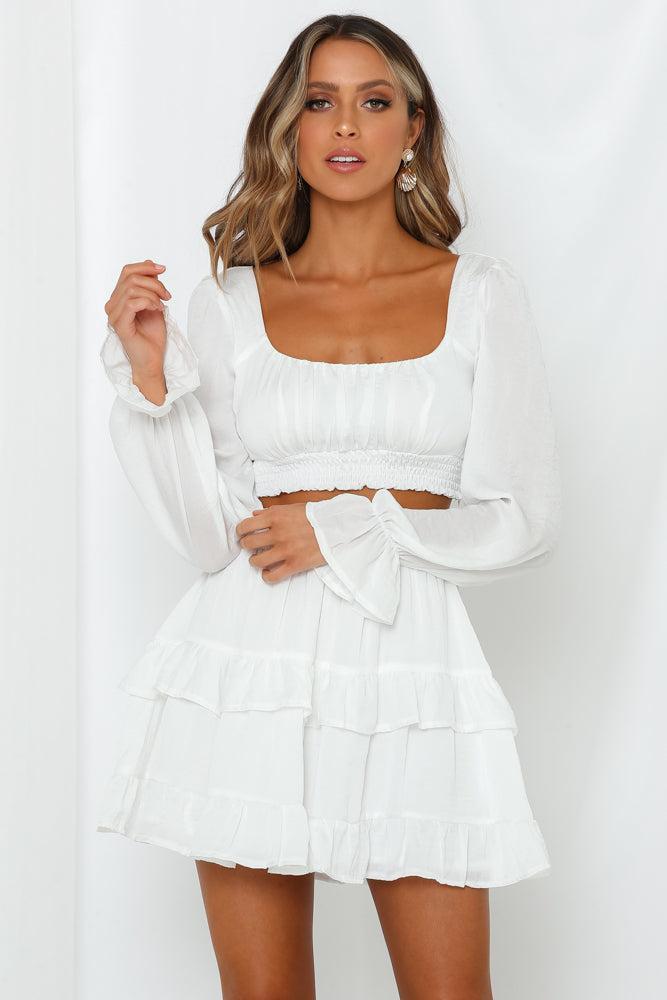 On Screen Crop Top White Product Image