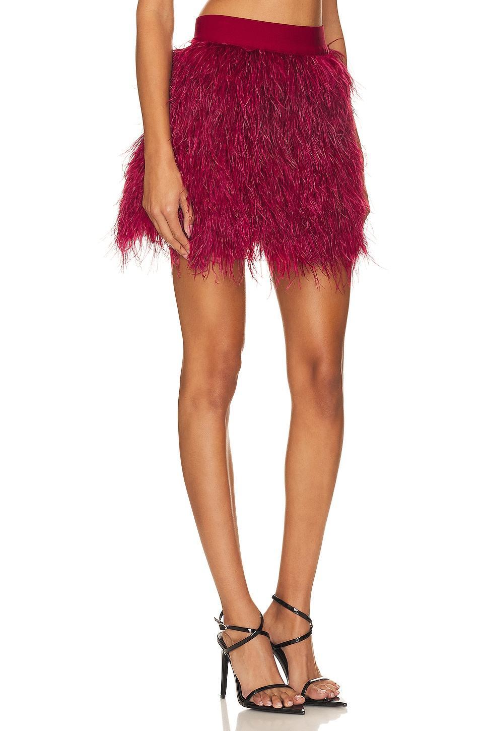 Cina Feather Skirt Alice + Olivia Product Image