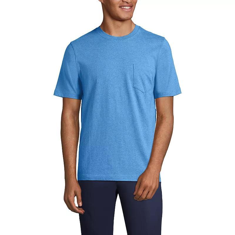 Mens Lands End Super-T Short Sleeve T-Shirt with Pocket Product Image