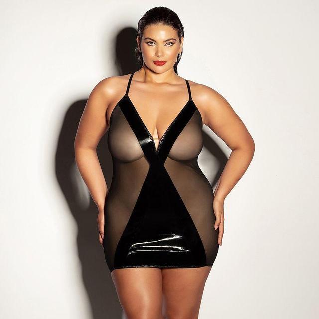 Plus Size Oh La La Cheri Finesse Babydoll Chemise 70-11366X, Womens Product Image