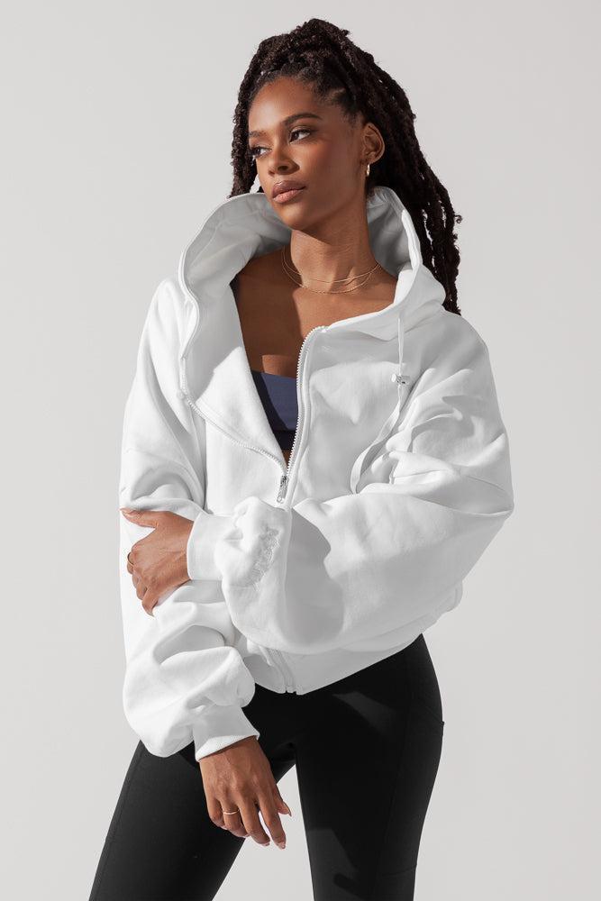 POPFLEX® Zip Cloud Hoodie - White Product Image