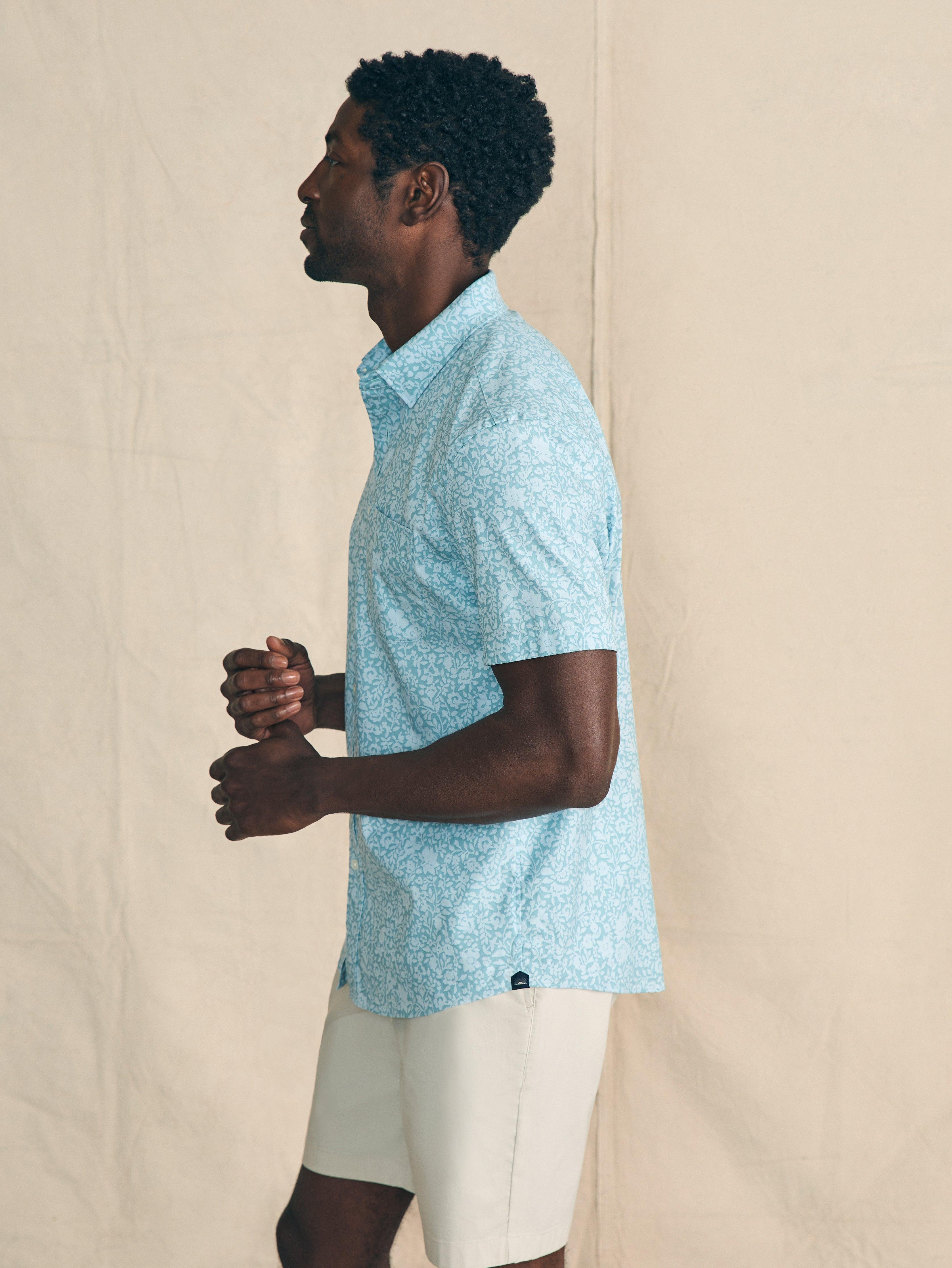 Movement™ Short-Sleeve Shirt - Blue Wave Botanic Male Product Image