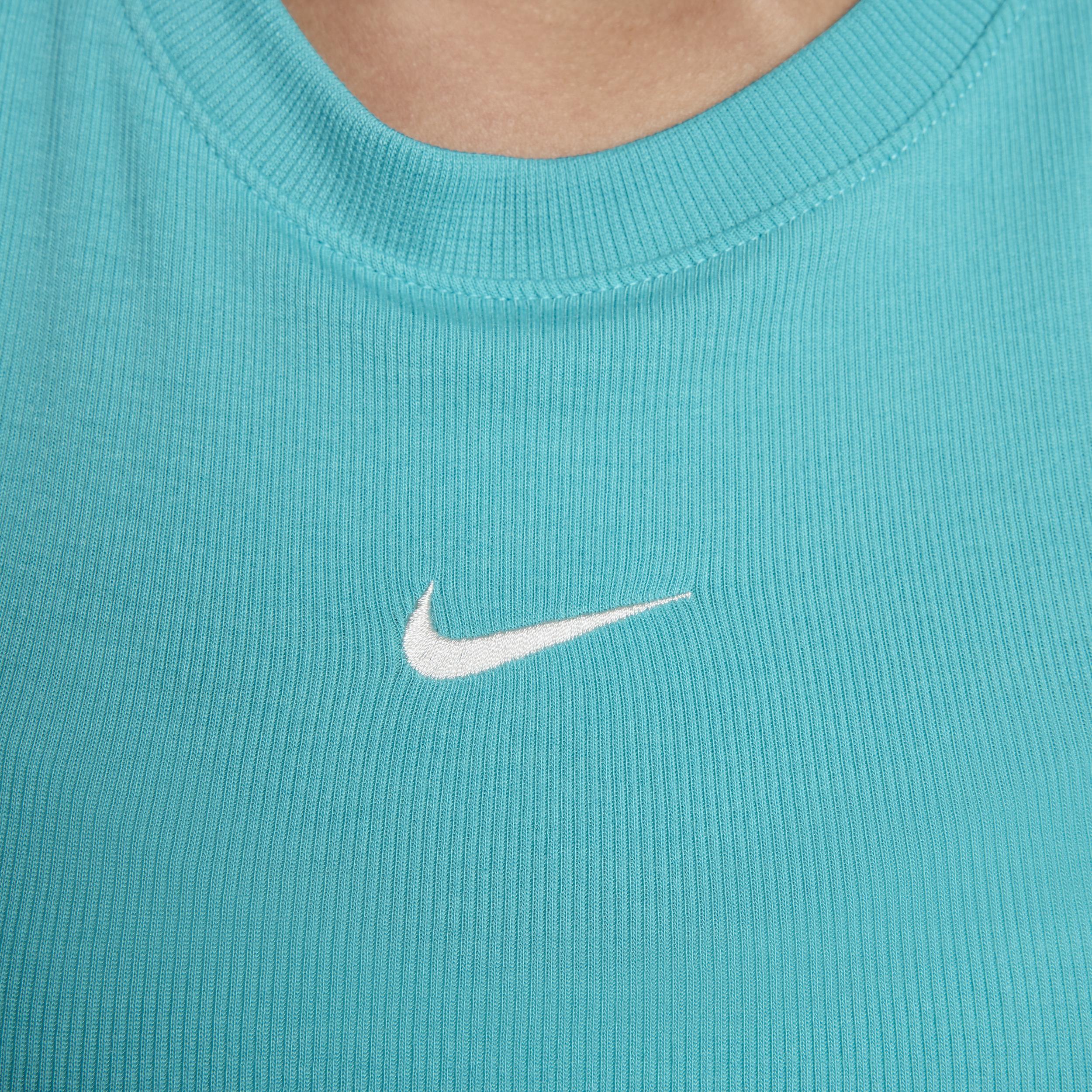 Nike Womens Essential Rib Crop Tank - Sail/Dusty Cactus Product Image